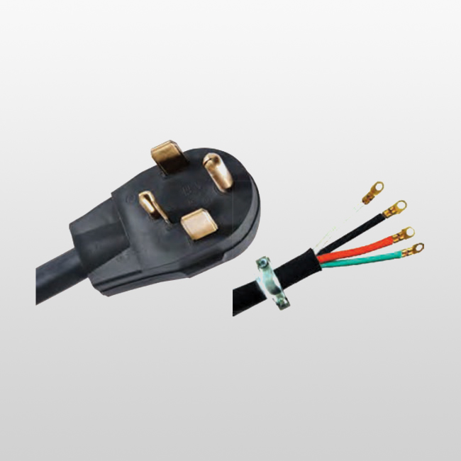 LA009A 3-pole 4-wire Dryer Cord 14-30,Round Cord