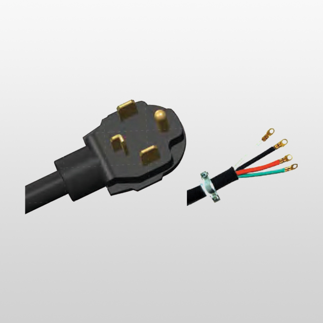 LA009E 3-pole 4-wire Dryer Cord 14-30,Round Cord