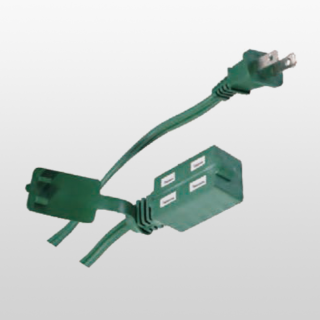 LA001C/LA002B indoor Cube Tap 2-Conductor Extension Cords