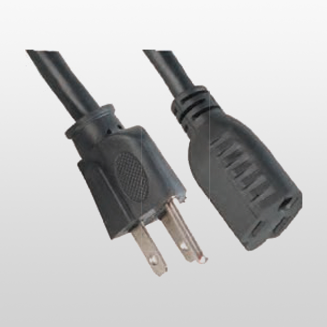 LA004A/LA005A 3-Conductor Single-Outlet Extension Cords 5-15P 15A 125V~