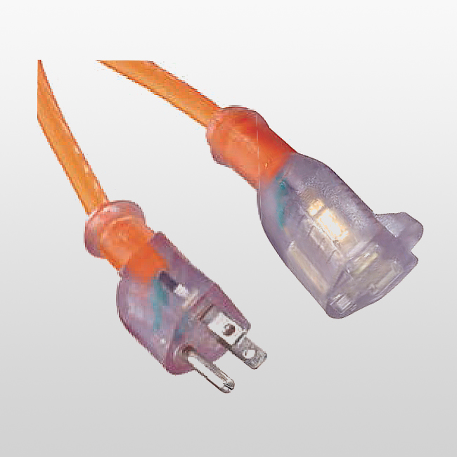 LA004D/LA005B 3-Conductor Single-Outlet Extension Cord 5-15P 15A 125V~