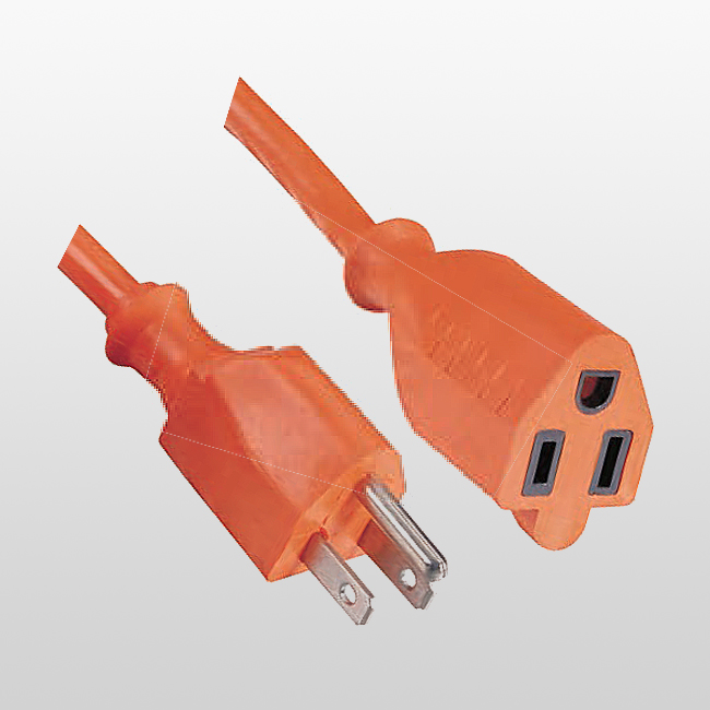 LA004F/LA005D 3-Conductor Single-Outlet Extension Cords 5-15P 15A 125V~