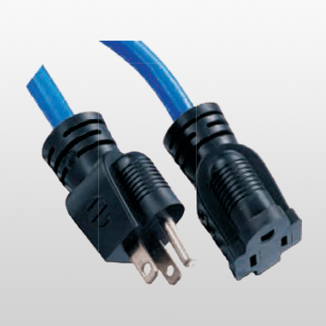 LA004H/LA005F LA078A 3-Conductor Single-Outlet Extension Cord 5-15P 15A 125V~