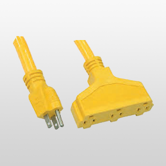 LA004H/LA052F LA087A 3-Conductor 3-Outlet Extension Cords 5-15P 15A 125V~