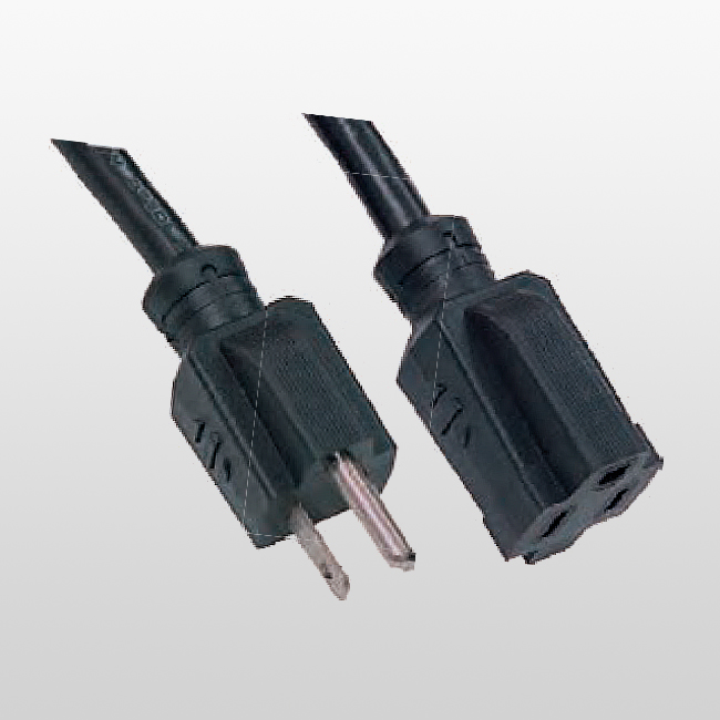 LA004K/LA005H LA091A 3-Conductor Single-Outlet Extension Cord 5-15P 15A 125V~