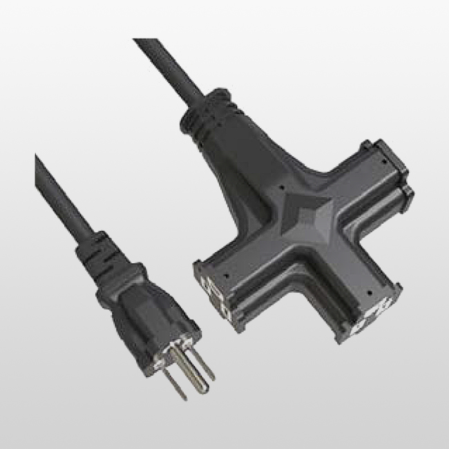 LA004KA/LA520LD 3-Conductor 3-Outlet Extension Cords 5-15P 15A 125V~