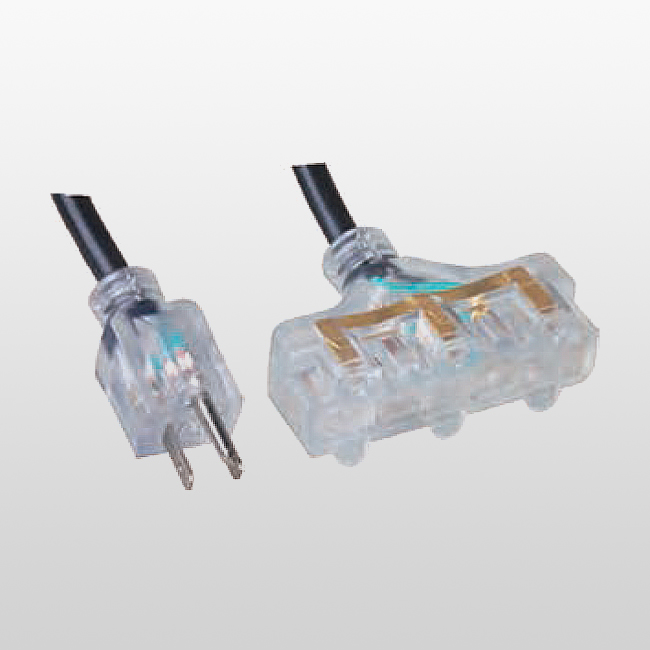 LA004L/LA052FA 3-Conductor 3-Outlet Extension Cords 5-15P 15A 125V~