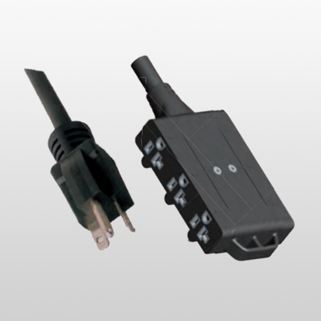 LA007E/ LA620 Six-Outlet 3-Conductor Cord Set 5-20