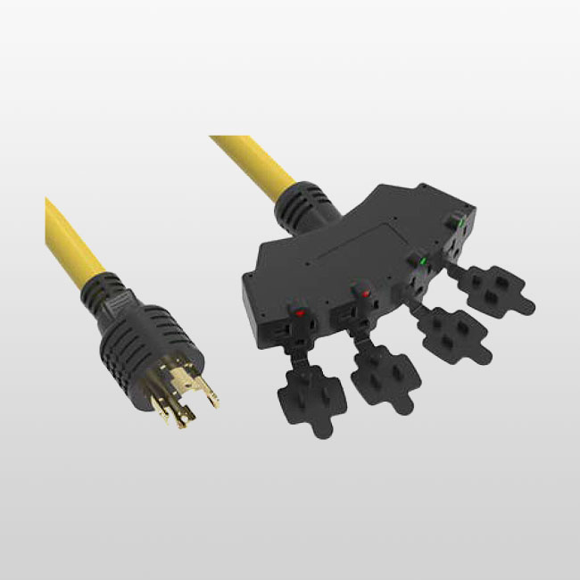 LA047B/LA052QD 4-Outlet 4-Conductor Cord Set 5-20
