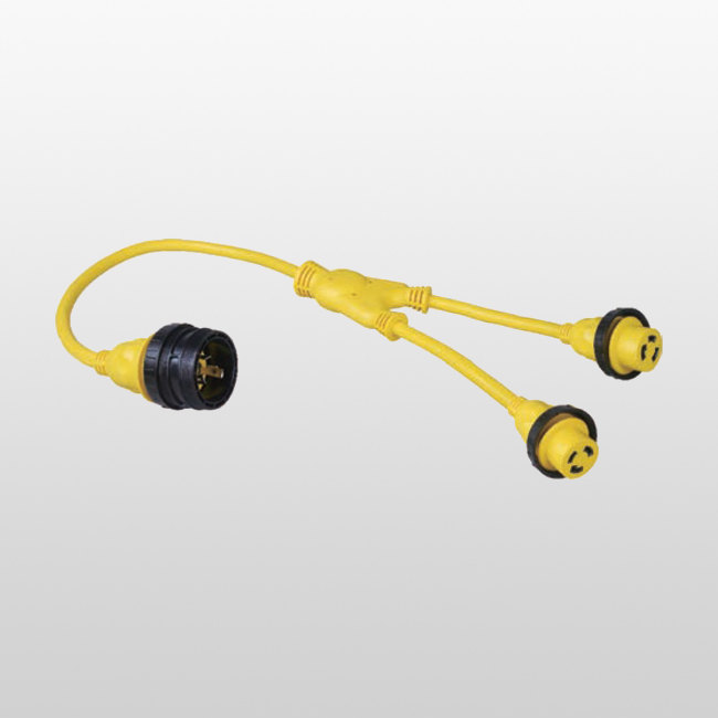 Marine Shore Y-Adaptor waterproof 30A125V~
