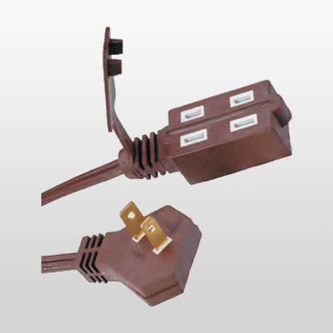P002P/LA002B slender Plug-Indoor Cube Tap 2-ConductorExtension Cords