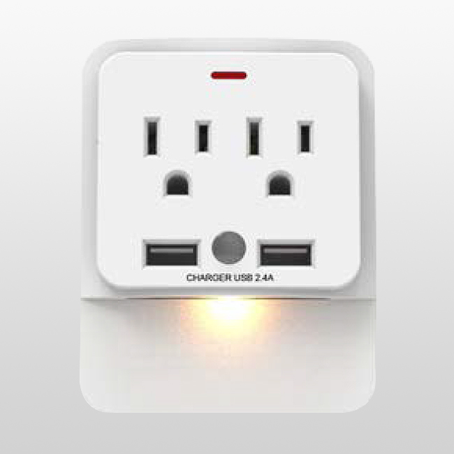 LA055G Dusk-to-Dawn Sensor Night Light RV Adapter