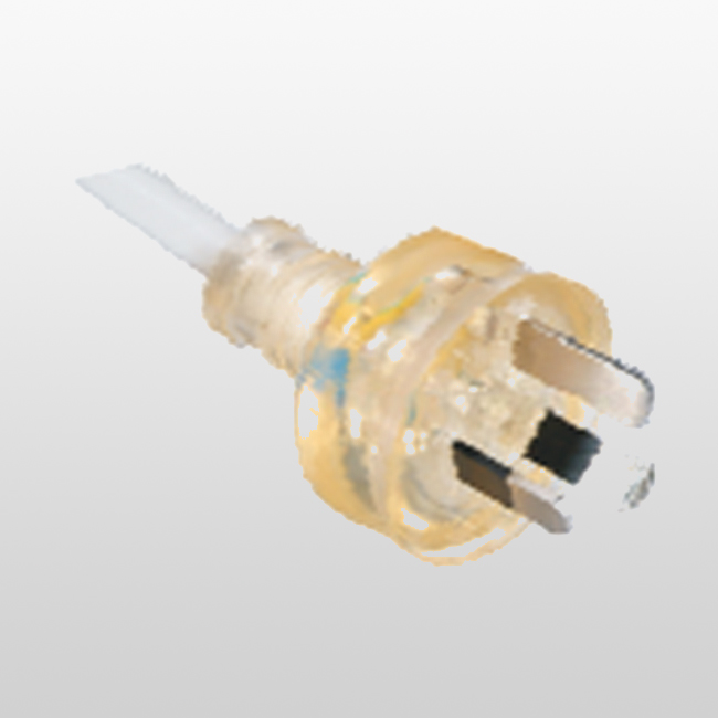 LA020C 3-conductor Non-rewirable Translucent Plug Power cord for Europe ， UK and Australia