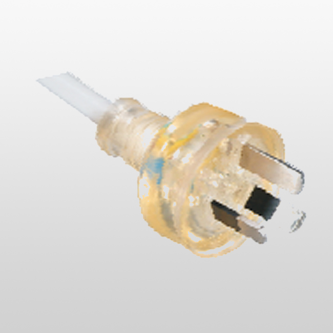 LA020H 3-conductor Non-rewirable Translucent Plug With indicator light Australian Power Supply Cord