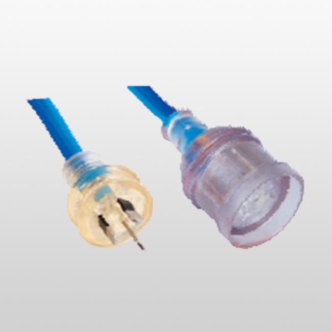 LA021D/LA024D Cord extension set With light both plug and socket